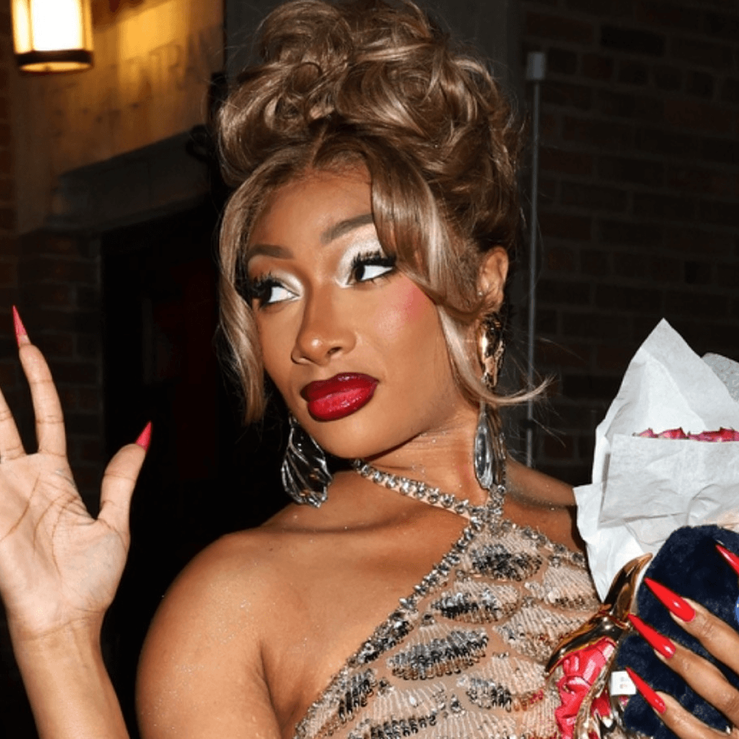 Megan Thee Stallion Celebrates Her 'Moulin Rouge' Broadway Debut in a Semi-Sheer After-Party Dress