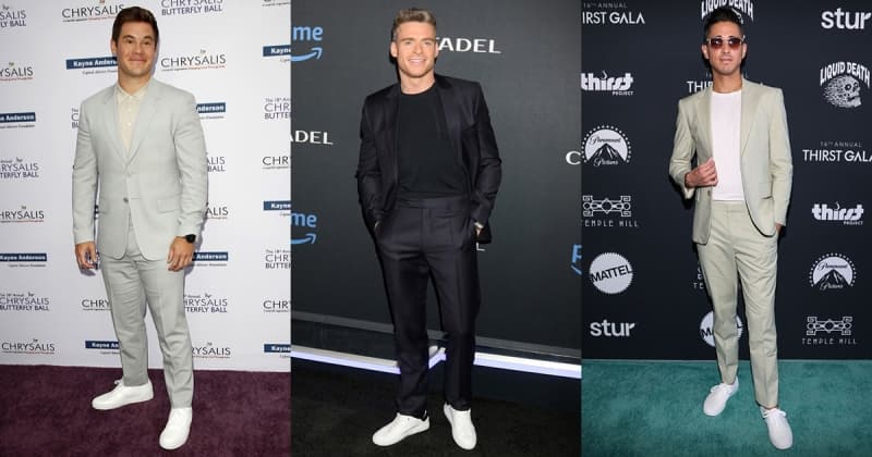 How to Wear a Suit with White Sneakers